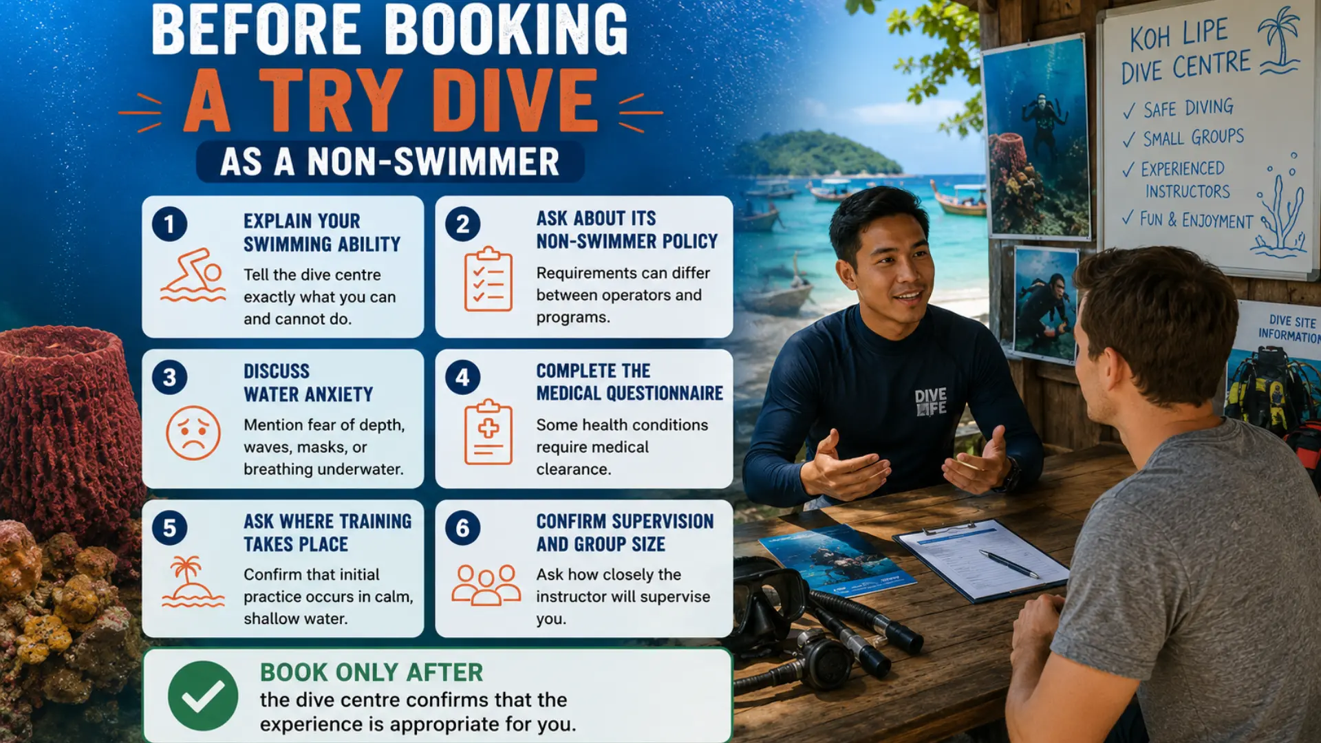 Try Diving in Koh Lipe, No Swimming Required