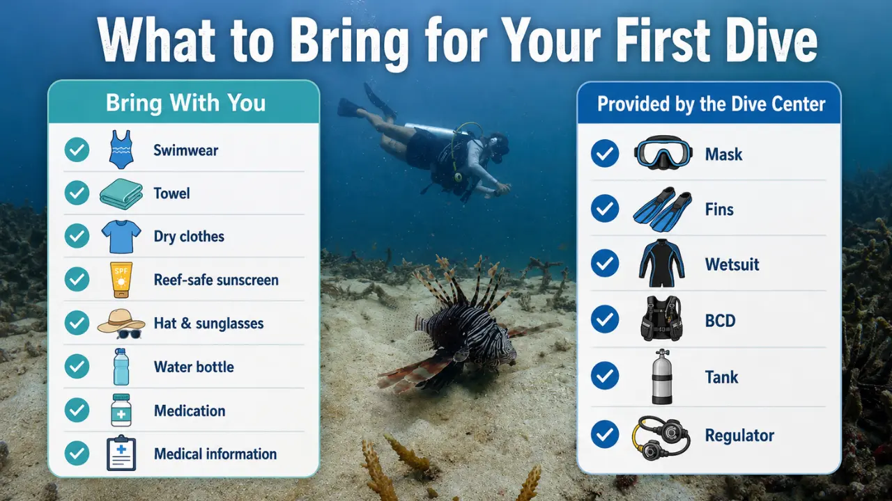 What to Bring for Your First Dive